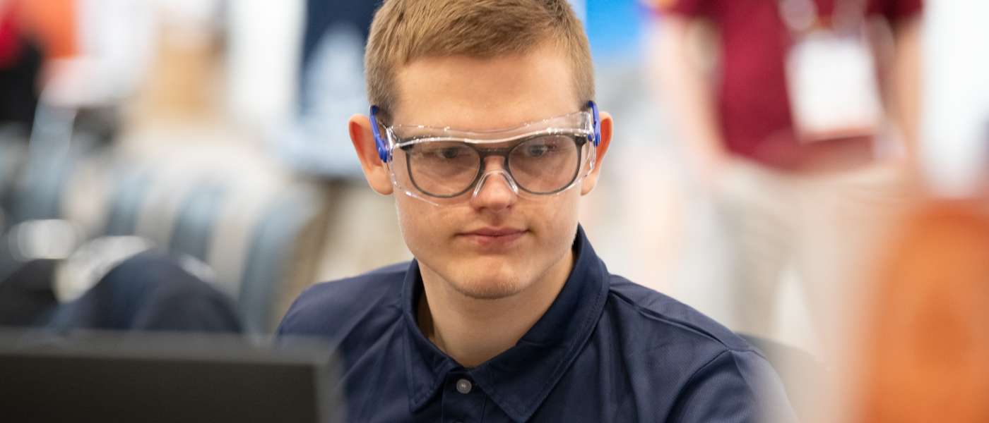 Barking Dagenham College alumnus Simonas Brasas competing at World Skills Lyon 2024