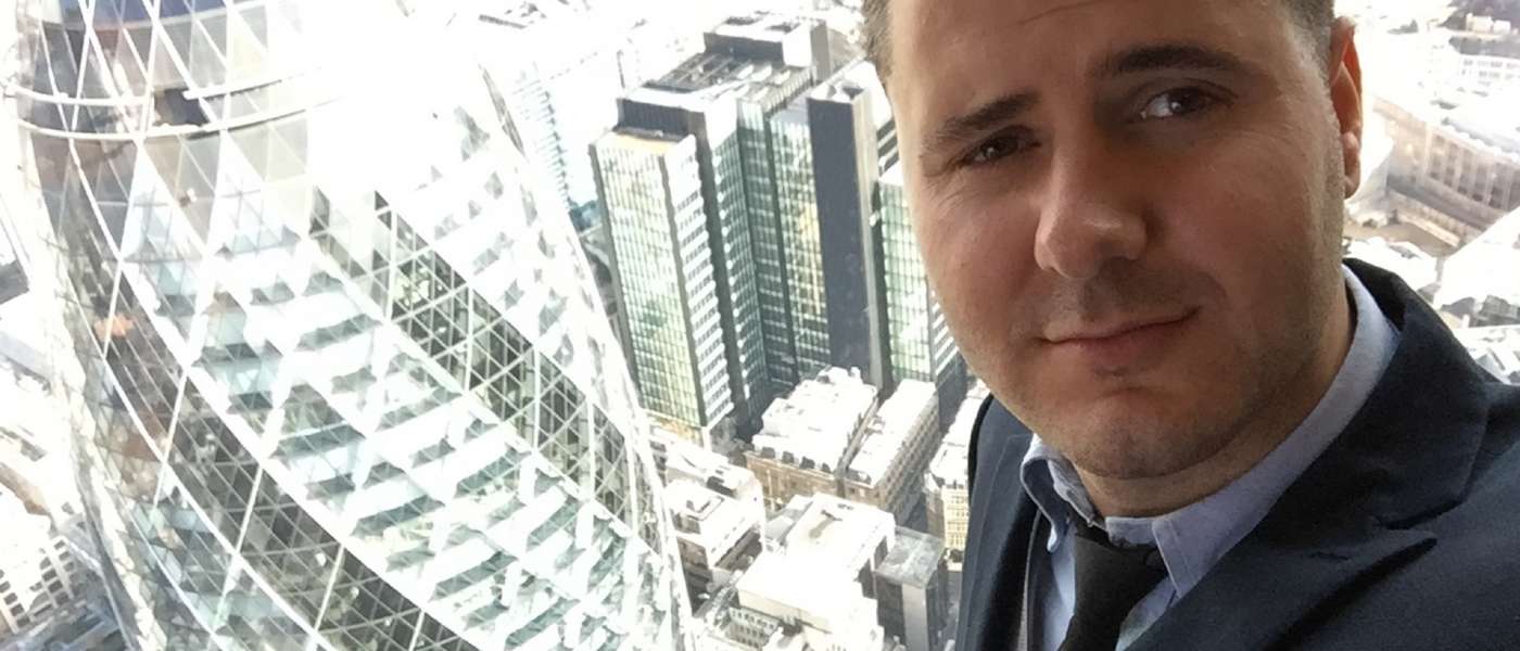Dilon beqa regional winner santander employability champion of the year award 2017 taking in the view from the city s leadenhall building