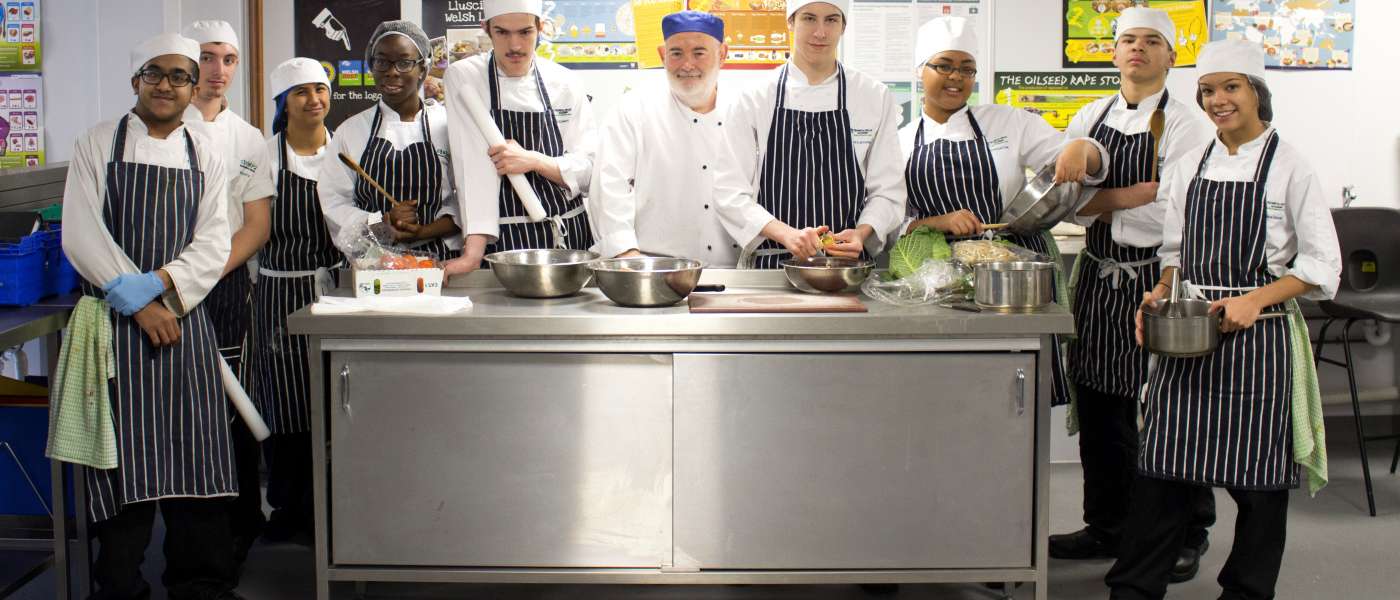 Trainee chefs preparing for their work experience with seasoned events taken friday 6 nov 2015
