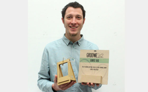 Carlo negro with his grow your own culinary herb kit