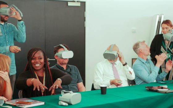 The virtual reality tour of the institute of technology created by students was previewed by college managers and dominic camilleri 55262