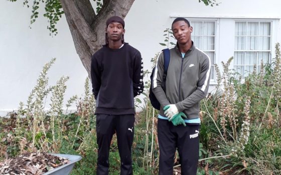Vinspired students ajay philips 17 and omega chibuzo findoro obasi 18 who helped clean up the grounds of valence house