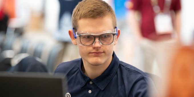 Barking Dagenham College alumnus Simonas Brasas competing at World Skills Lyon 2024