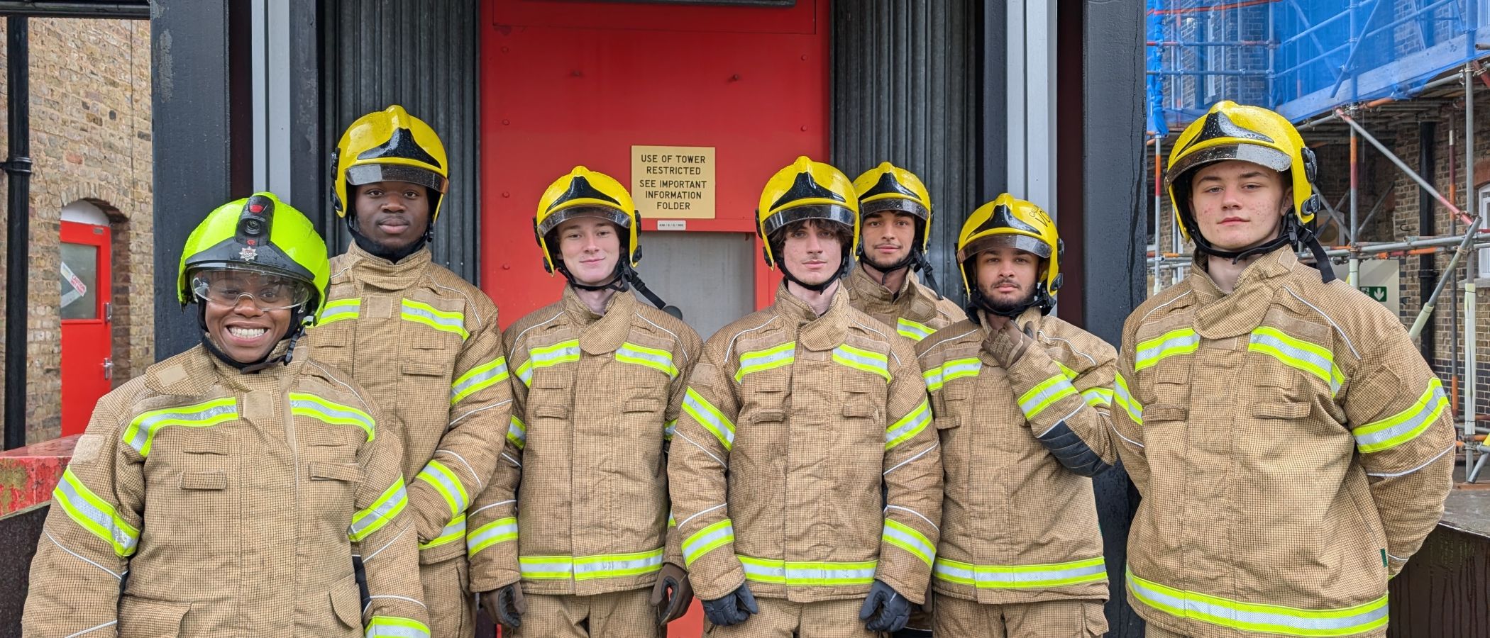 Barking Dagenham College Protective Services students at New Cross Fire Station
