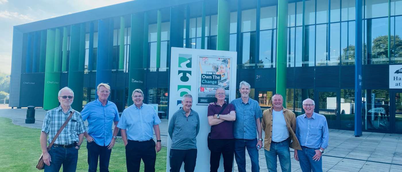 Former Ford apprentices visiting their old College from left to right Ray Walters Chris Dyer Vic Brown Dave Smith Gary Littlewood Gary Ellis Ian Seekings Nigel Cul