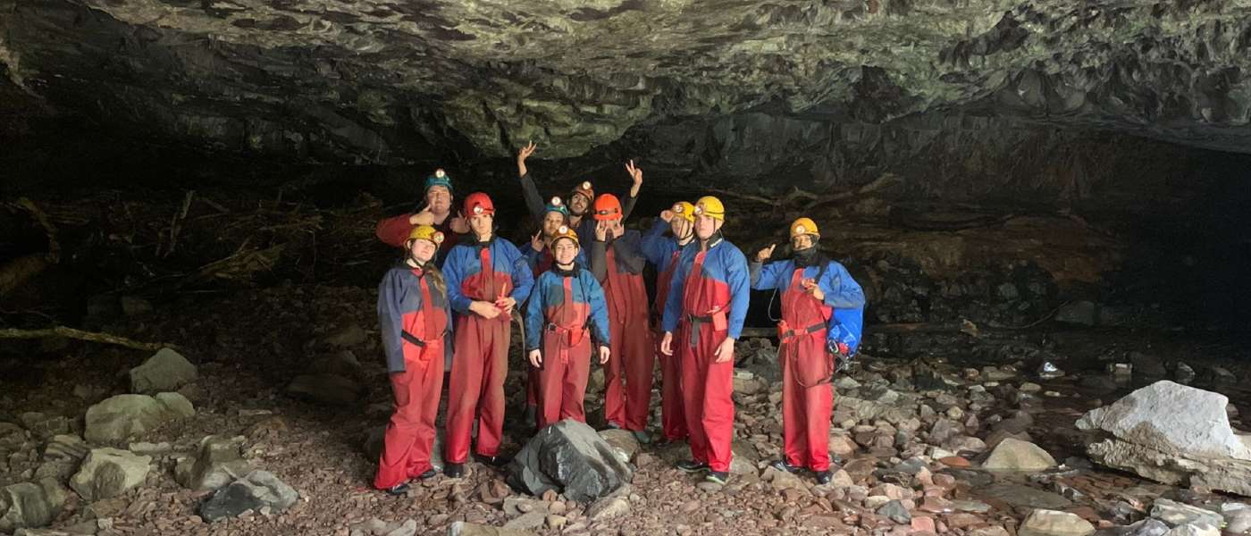 No caving in for these students Barking Dagenham College Protective Services students during caving adventure COPY