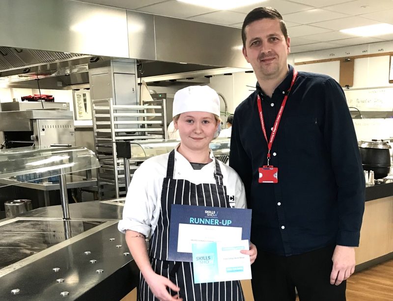 11 Jessica Mead receives her runner up prize from special guest judge Daniel Williams Executive Chef at BD Group crop