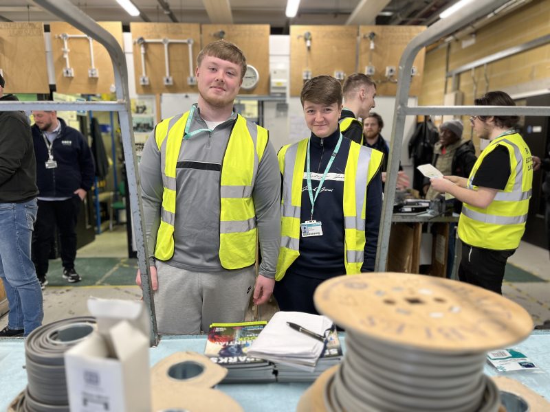 10 Duo Jake Gales left and Sonny Holtom were victorious in the electrical installation competition