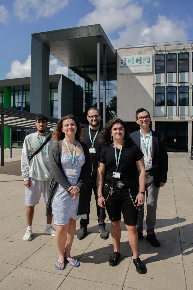 BTEC students celebrate their results at Barking Dagenham College