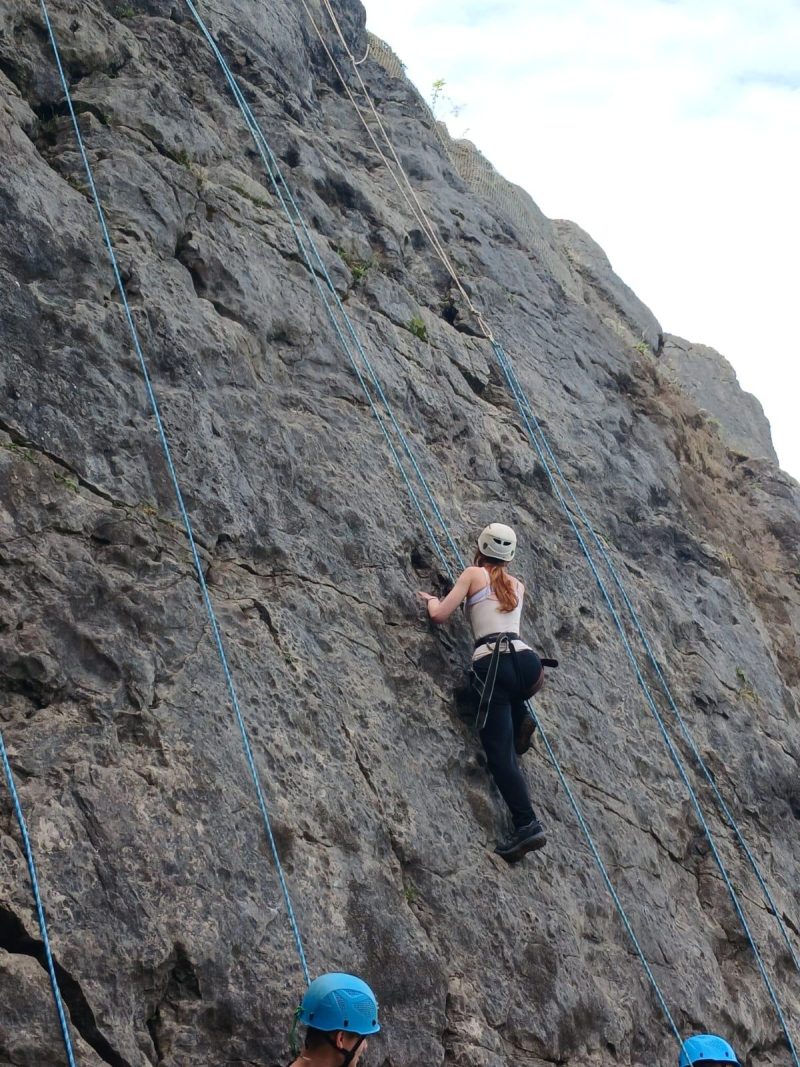Barking Dagenham College Protective Services student Emilia Marszalek climbing