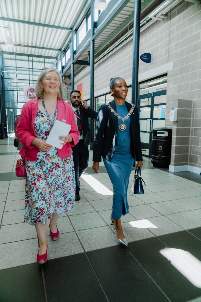 Councillor Princess Bright With Princpial Natalie Davison