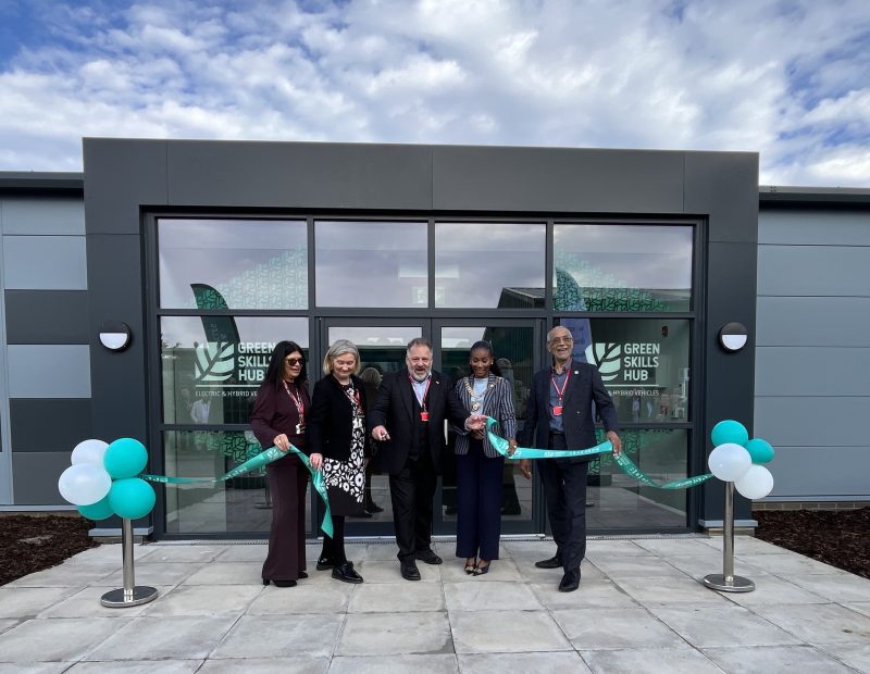 Howard Dawber opening the Colleges brand new EV and Hybrid Workshop 1