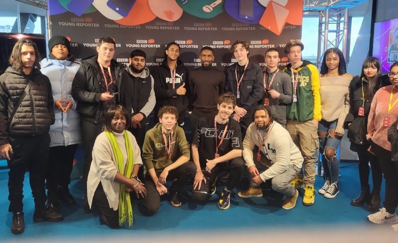 Media students were invited to visit Tottenham Hotspur stadium to take part in the BBC Young Reporter session hosted by Jermain Defoe