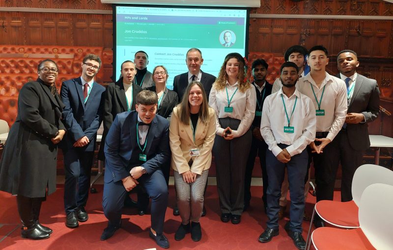 Protective Services students visited the Houses of Parliament meeting local MP Jon Cruddas