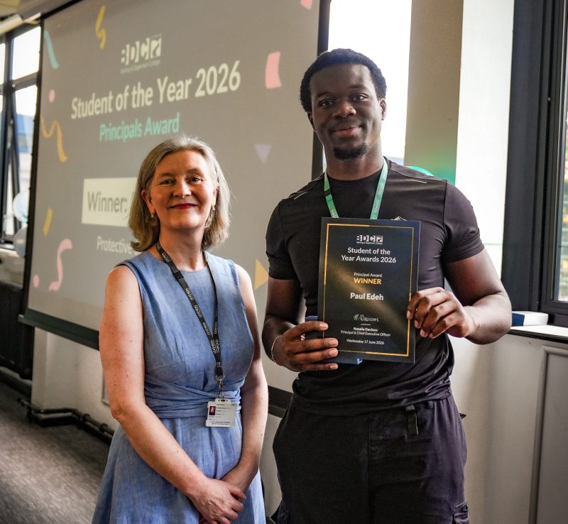 Student of the Year Paul Edeh Protective Services student