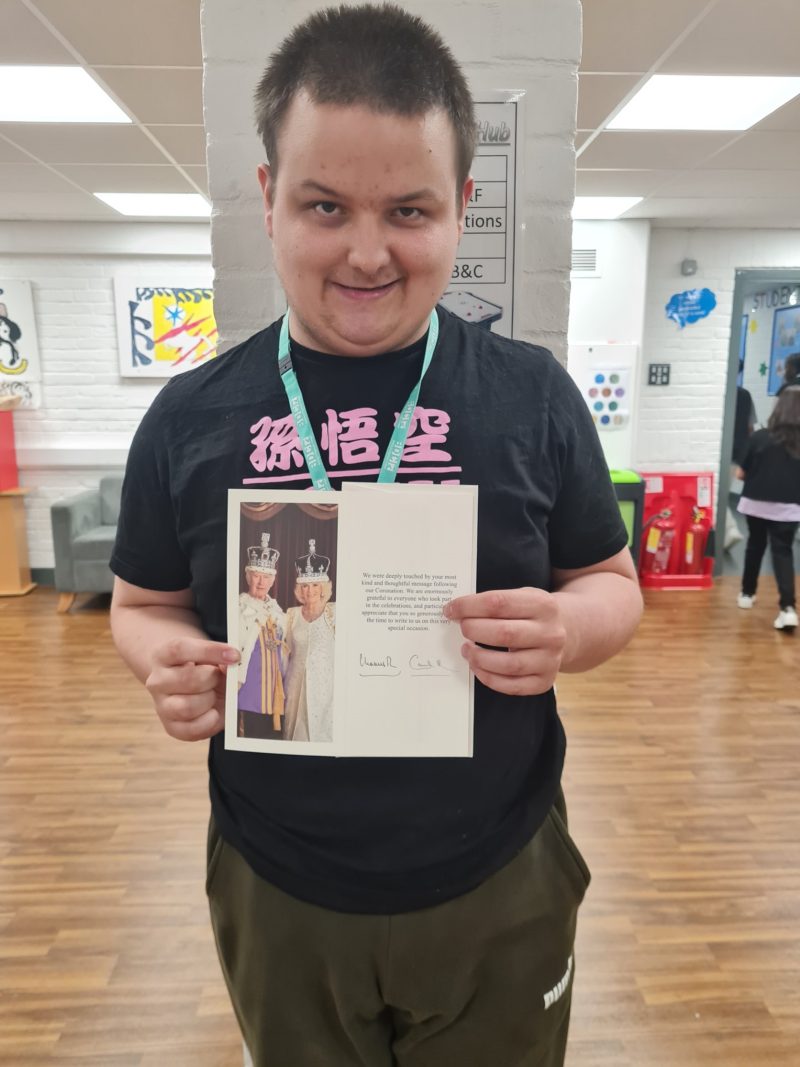 Student receives letter from the King