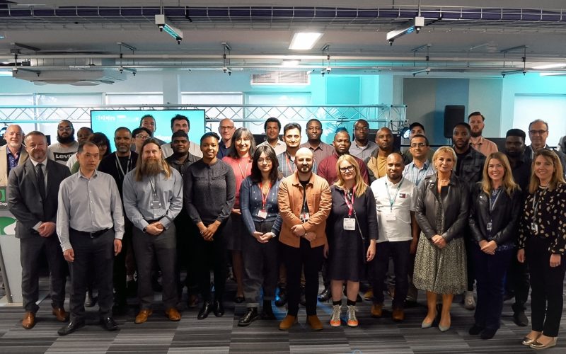The ‘graduates’ of a Department for Education (DfE) In Work Skills Pilot run at The East London Institute of Technology with the various partners who ran the courses
