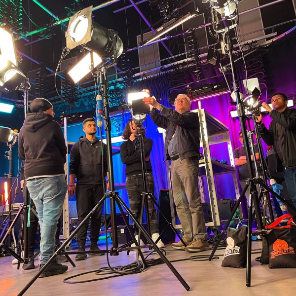 Electrical students got an insight into career opportunities open to electricians in the film and TV industry from award winning Television Lighting Designer Bernie Davis