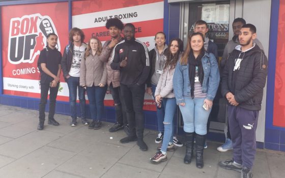 A team of Barking Dagenham College students who are doing the Princes Trust Team Programme completed a community project for the charity Box Up Crime last week