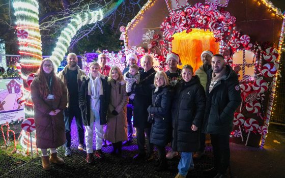 BDC Staff and Students Mind Staff and Havering Mayor with his Family enjoying the installation