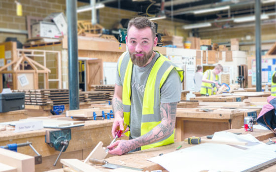 Carpentry apprentice Adam Ellis 24 from Romford took part in Barking Dagenham Colleges annual Inspiration Day