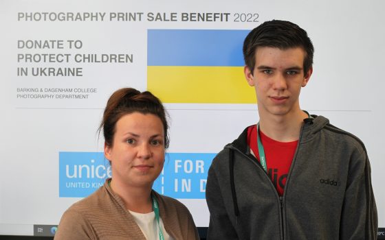 Photography students raise money for children of Ukraine Zivile Sinkeviciute left and Richie Lacey right