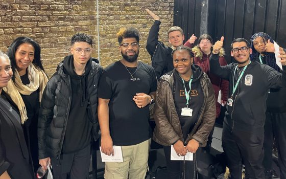 Production arts students from Barking Dagenham College got real life work experience preparing a venue for a music gig 1