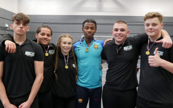 Sports students from Barking Dagenham College who raised money for Havering Mind