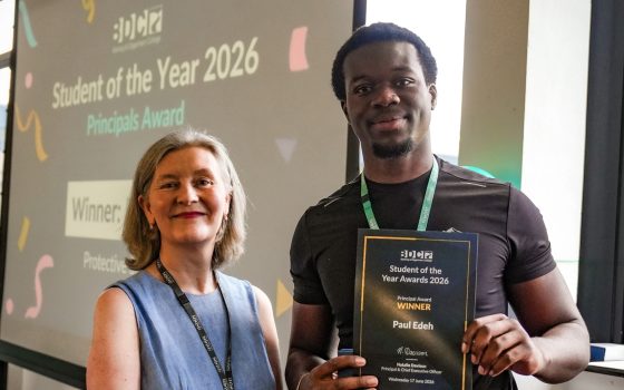 Student of the Year Paul Edeh Protective Services student 1