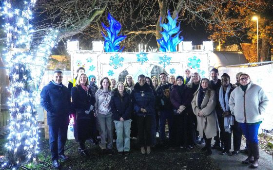 Students create a magical ice castle for Christmas Land