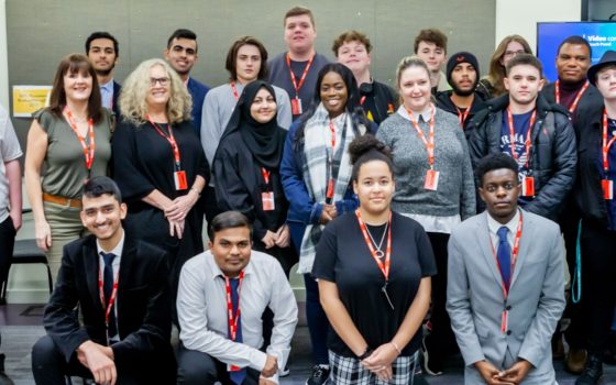 Students from Barking Dagenham College undertaking an 8 week digital challenge set by Amazon Web Services to help address yout