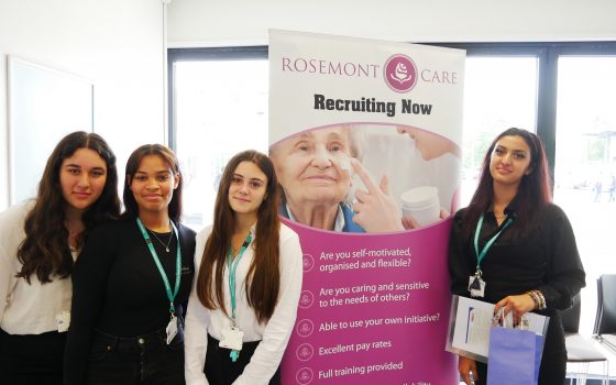 Students get chance to meet with local employers Barking Dagenham College students with Simran Kaur right