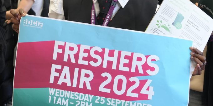 Freshers Fair hundreds of local 16 18 year olds started their courses at Barking Dagenham College this