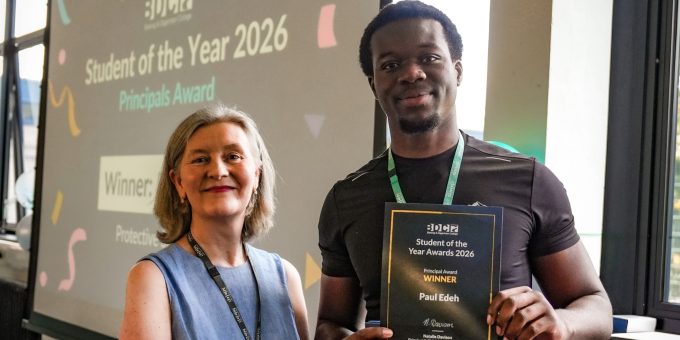 Student of the Year Paul Edeh Protective Services student 1