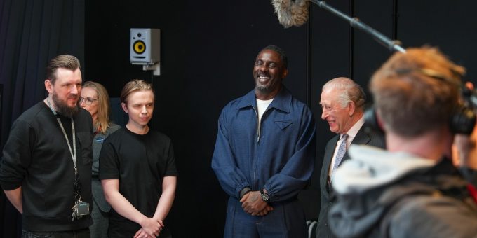 The King and Queen visit Barking Dagenham College along with alumni actor Sir Idris Elba